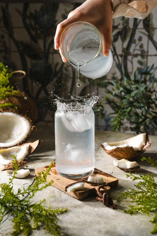 Agua y concentrado de coco